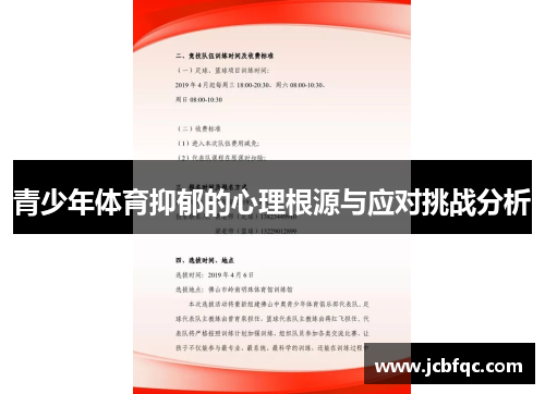 青少年体育抑郁的心理根源与应对挑战分析